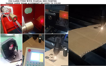 Fast ,easier laser beam alignment,  preview and positioning with Red Pointer integrated in tube